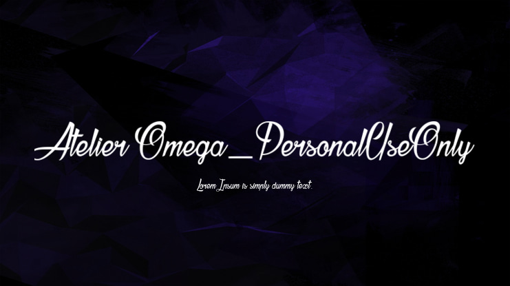 Atelier Omega_PersonalUseOnly Font