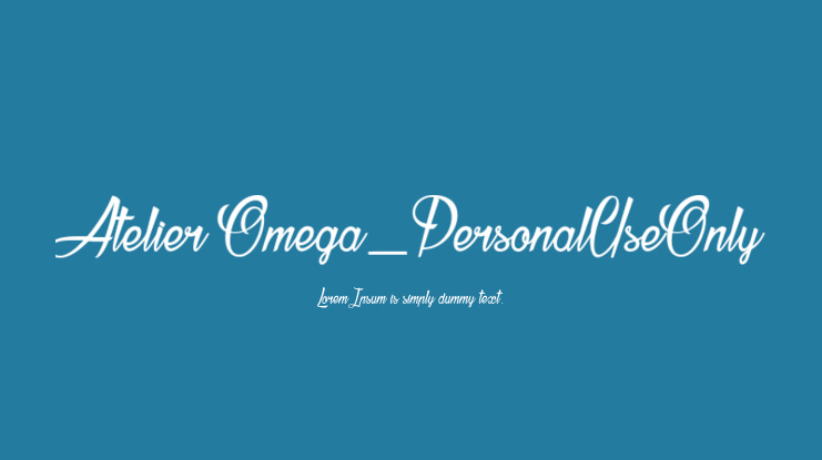 Atelier Omega_PersonalUseOnly Font