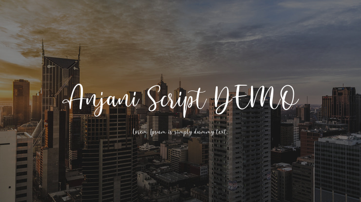 Anjani Script DEMO Font