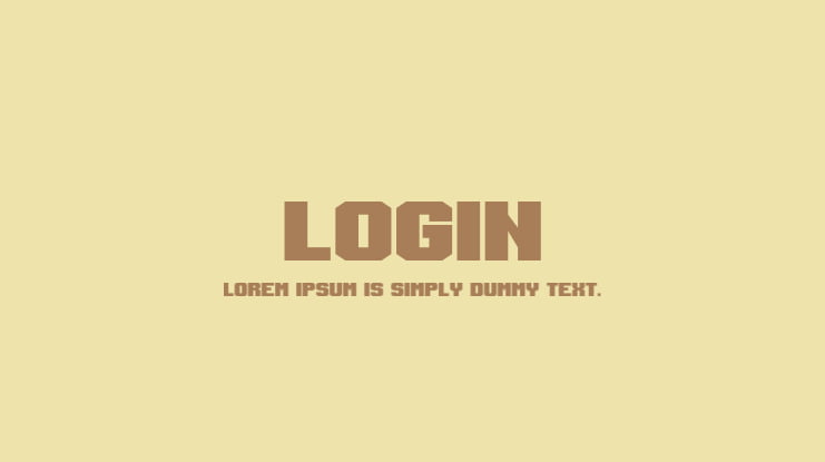Login Font Family