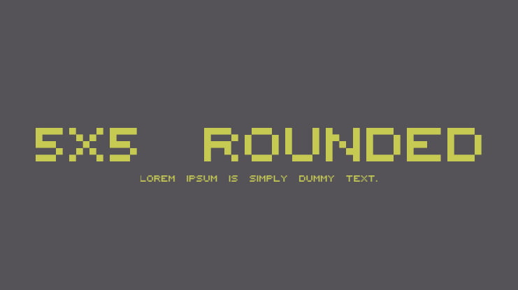 5x5 Rounded Font