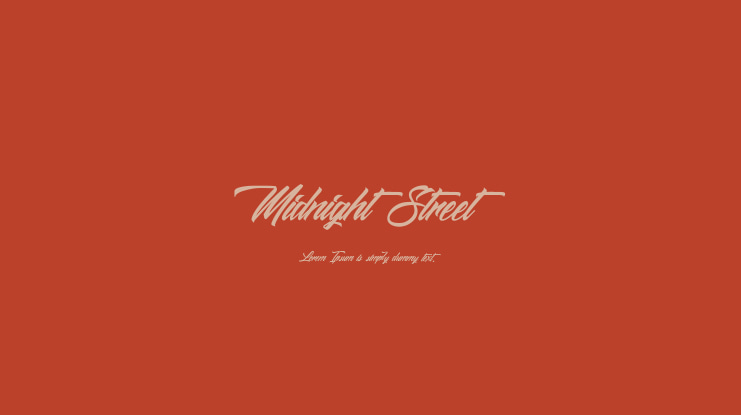 Midnight Street Font