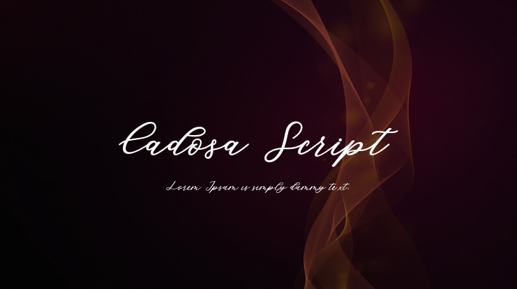 Cadosa Script Font