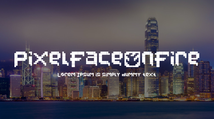 PixelFaceOnFire Font