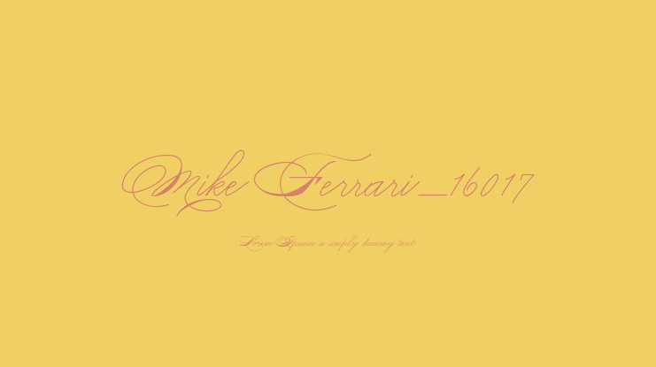 Mike Ferrari_16017 Font