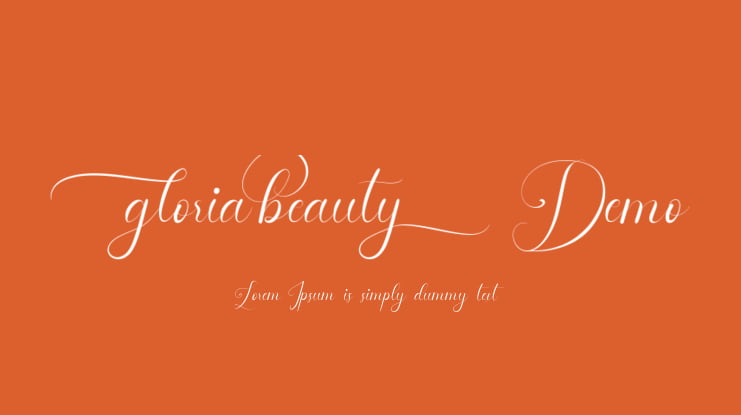 Gloria Beauty Demo Font