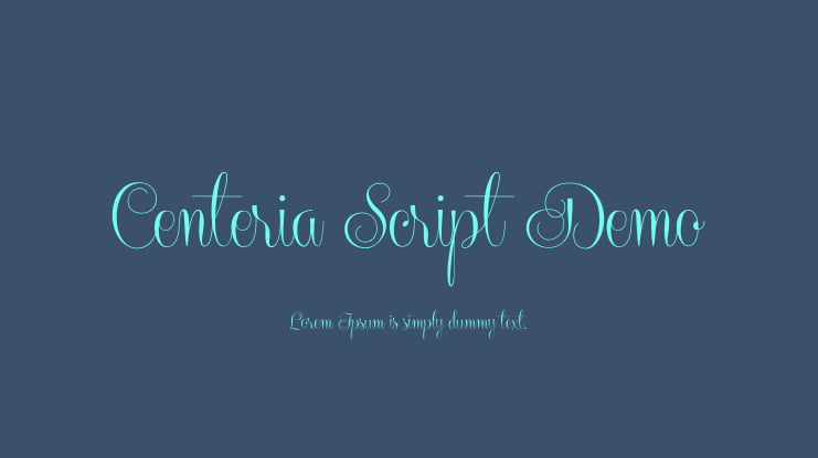 Centeria Script Demo Font