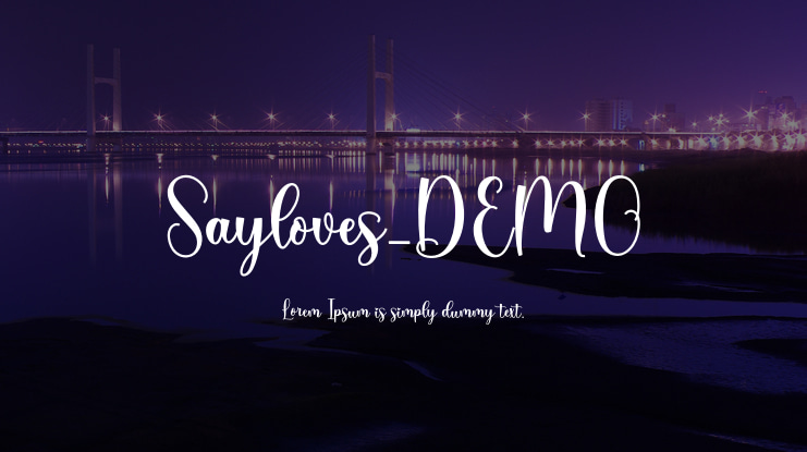 Sayloves_DEMO Font