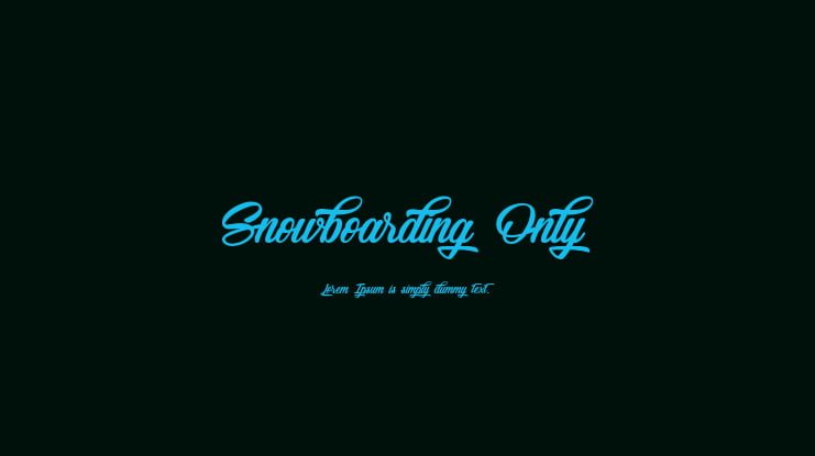 Snowboarding Only Font