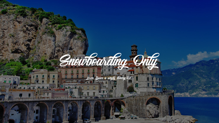 Snowboarding Only Font