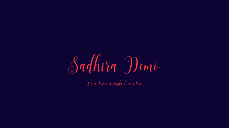 Sadhira Demo Font