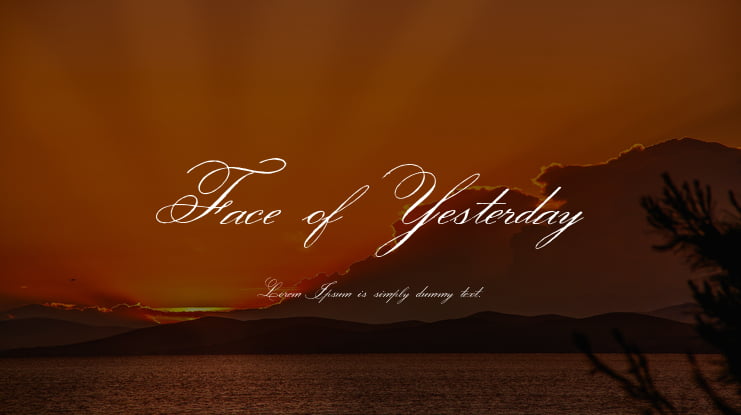 Face of Yesterday Font