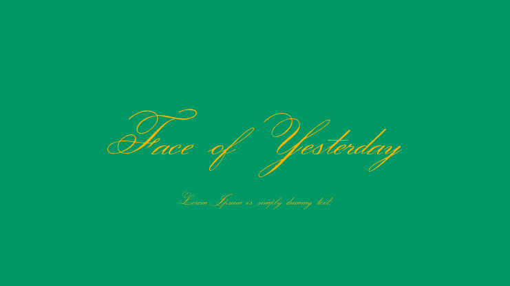 Face of Yesterday Font