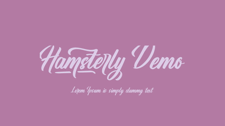 Hamsterly Demo Font