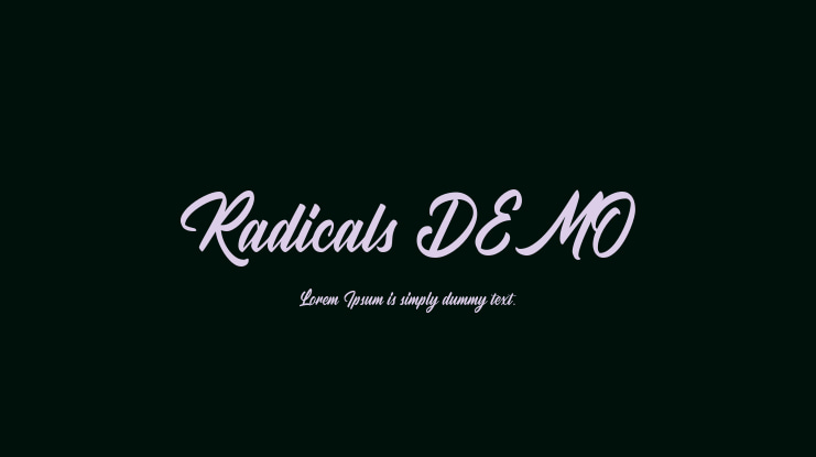 Radicals DEMO Font