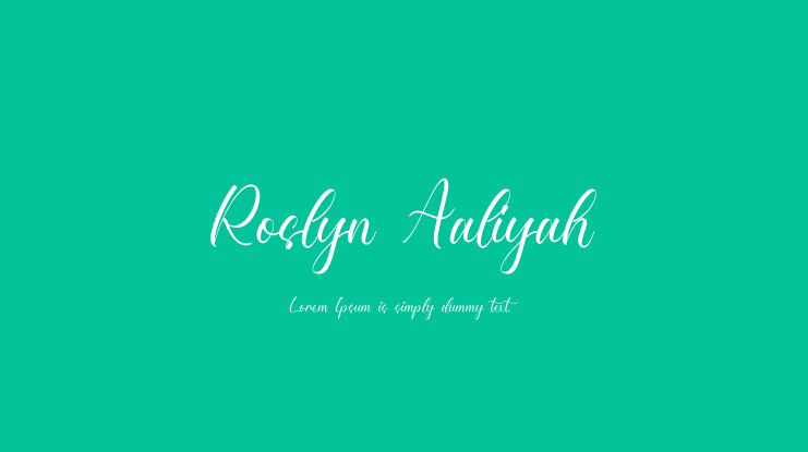 Roslyn Aaliyah Font