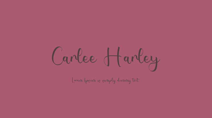 Carlee Harley Font