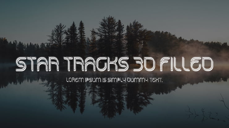 Star Tracks 3D Filled Font Family