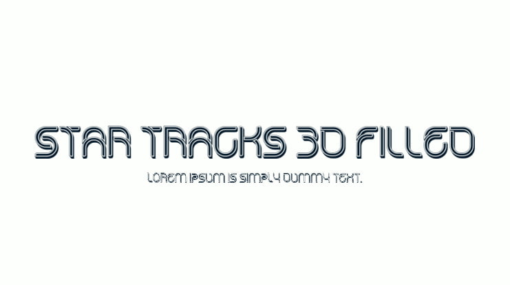 Star Tracks 3D Filled Font Family