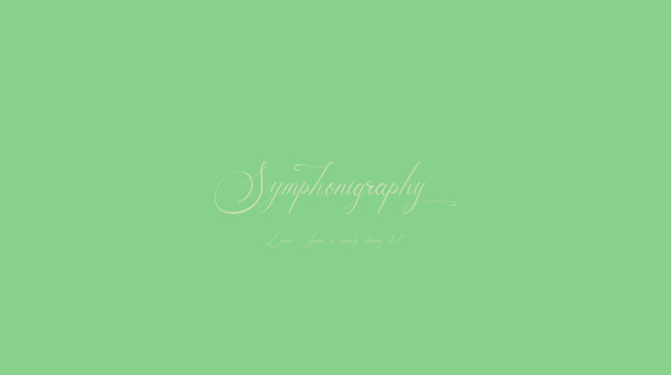 Symphonigraphy Font