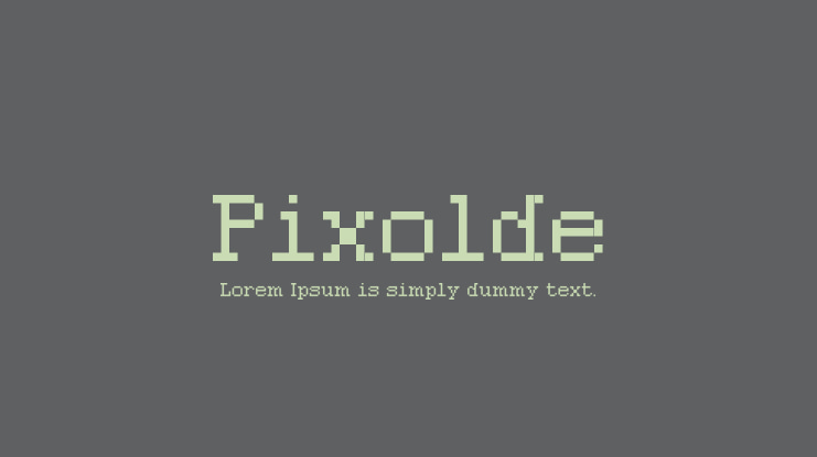 Pixolde Font