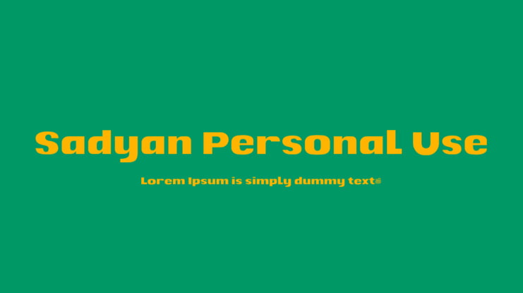 Sadyan Personal Use Font Family