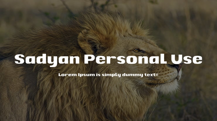 Sadyan Personal Use Font Family
