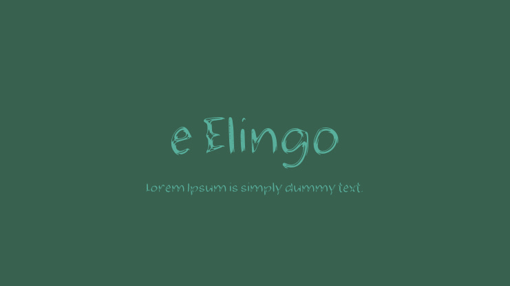 e Elingo Font