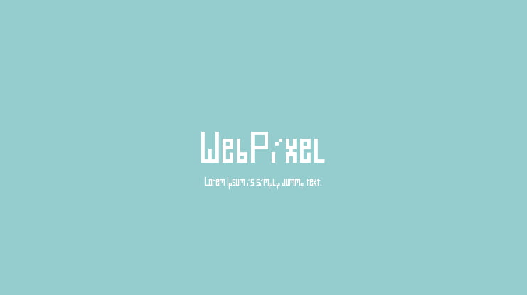 WebPixel Font