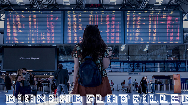 Diamond Flat Filled Font Family