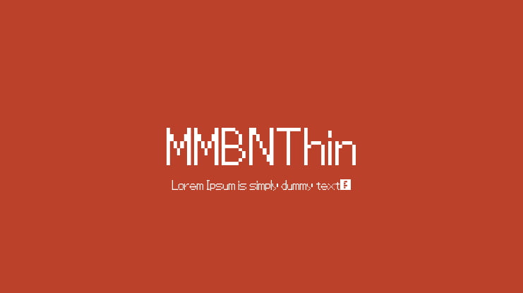 MMBNThin Font