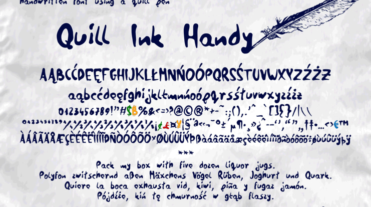 Quill Ink Handy Font