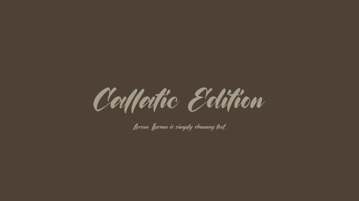 Callatic Edition Font