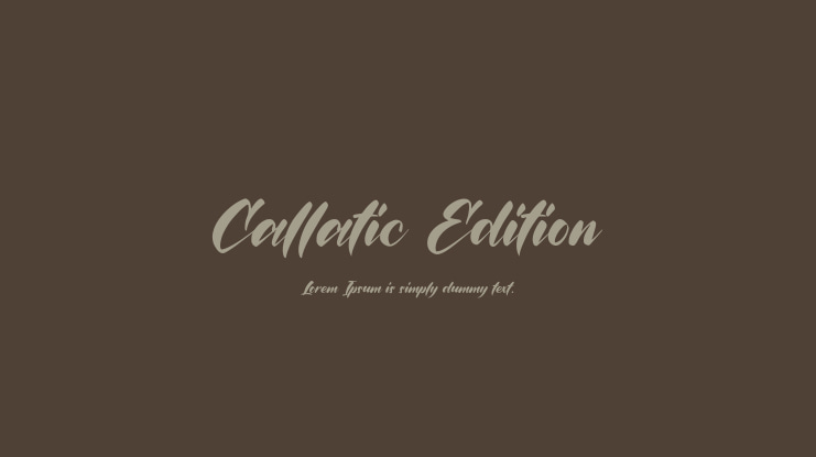 Callatic Edition Font