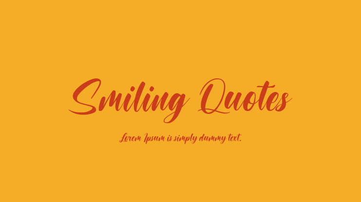 Smiling Quotes Font