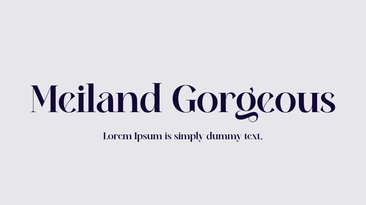 Meiland Gorgeous Font