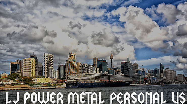 LJ Power Metal PERSONAL USE Font