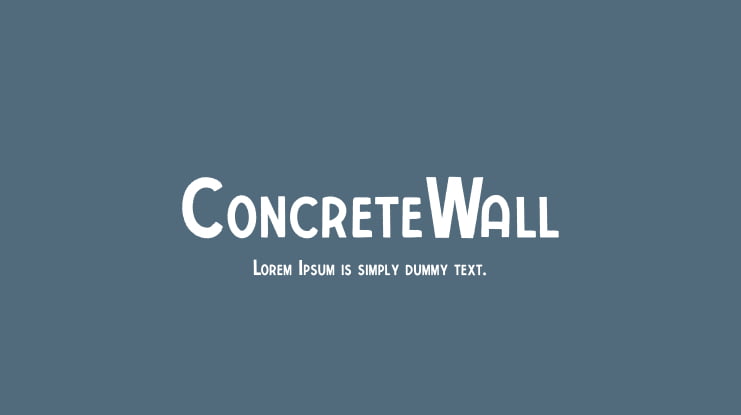 ConcreteWall Font