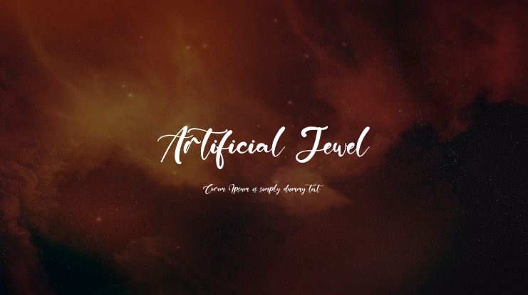 Artificial Jewel Font