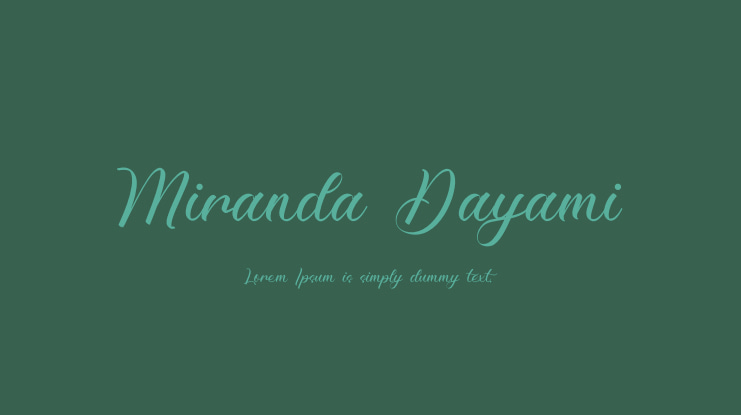 Miranda Dayami Font
