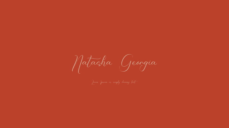 Natasha Georgia Font