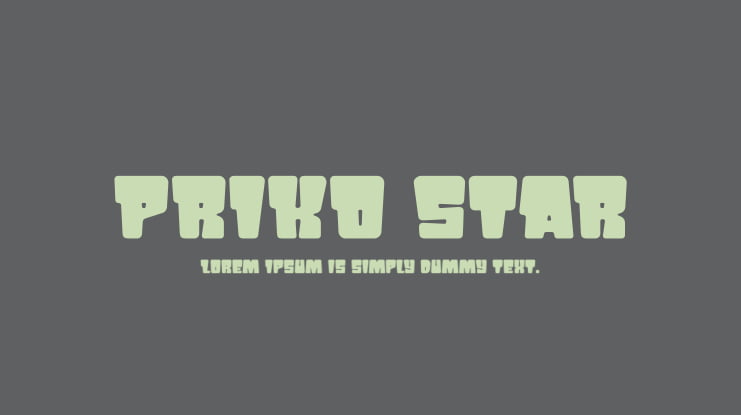 PRIKO STAR Font