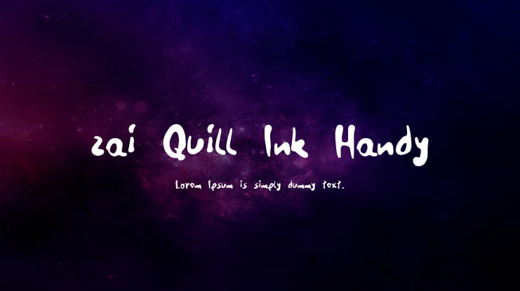 zai Quill Ink Handy Font