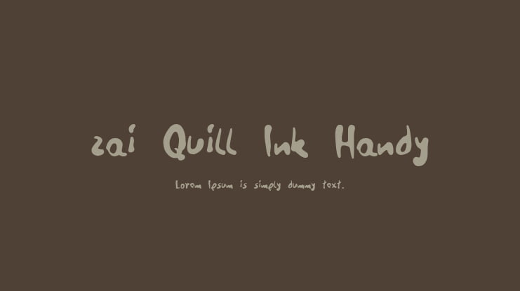 zai Quill Ink Handy Font