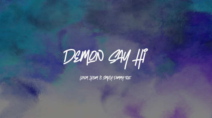 Demon Say Hi Font