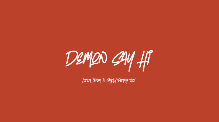 Demon Say Hi Font