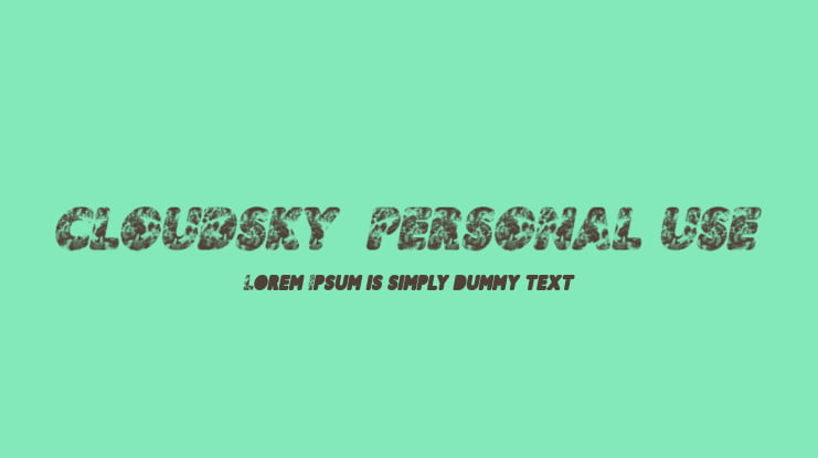 CLOUDSKY  PERSONAL USE Font