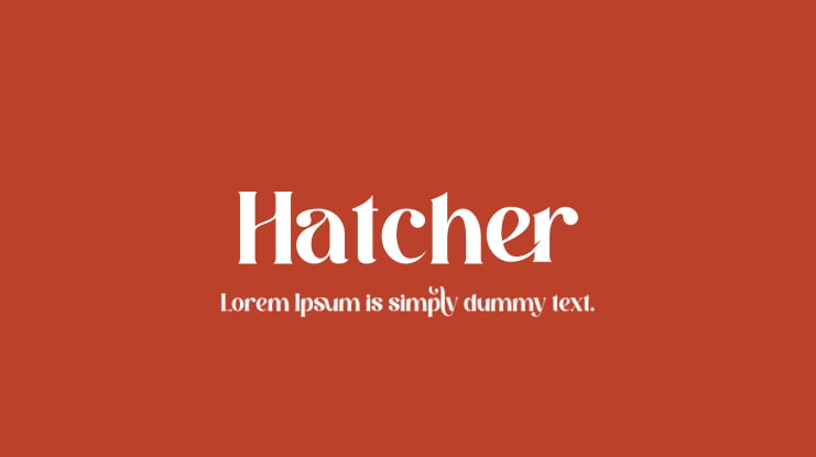 Hatcher Font