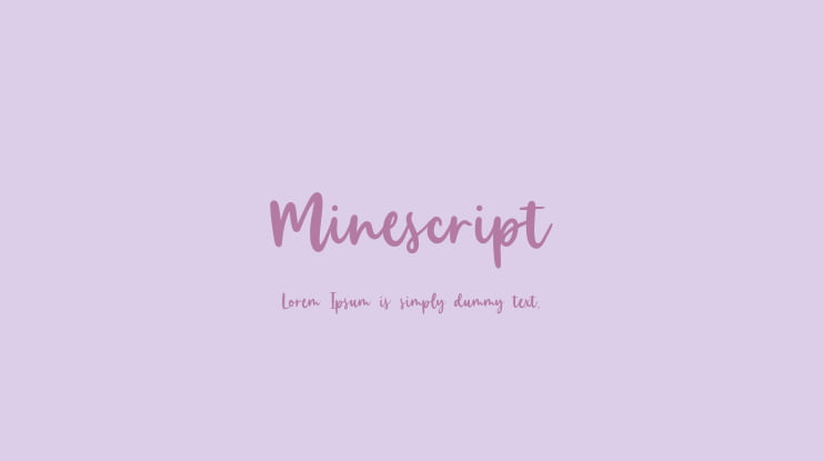 Minescript Font