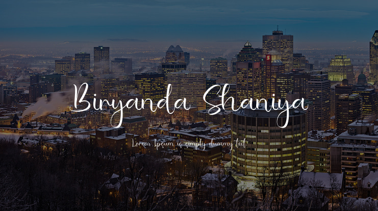 Biryanda Shaniya Font